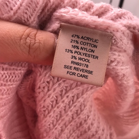 Philosophy Blush Pink Large Knit Oversized Sweater - Picture 8 of 8